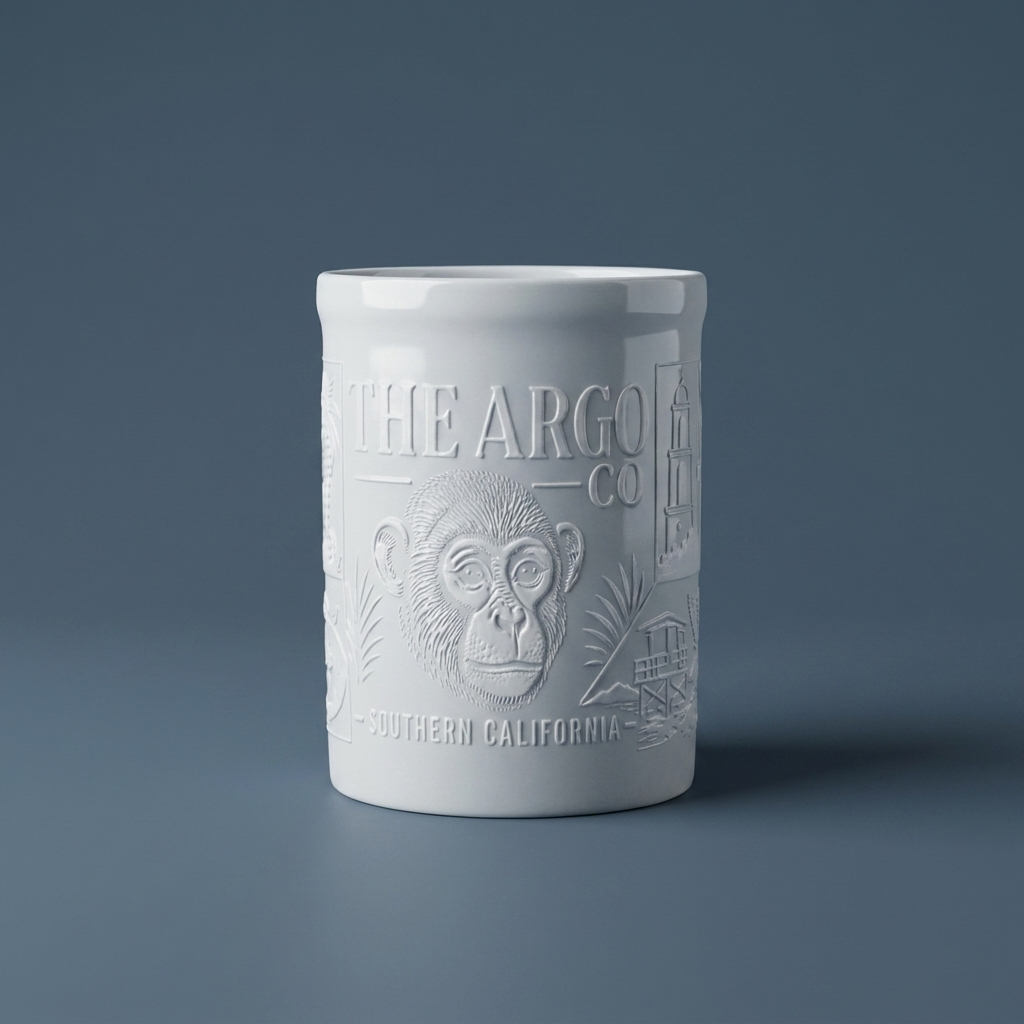 Embossed Monkey Mug Front