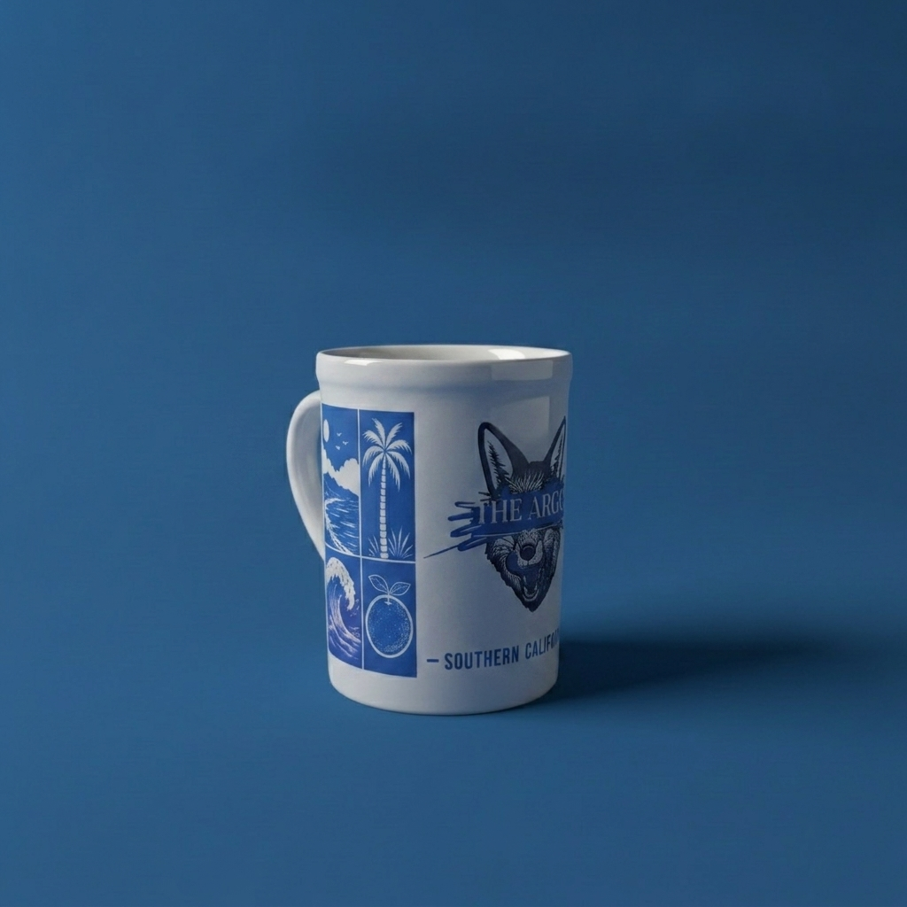 Blue Fox Mug Left