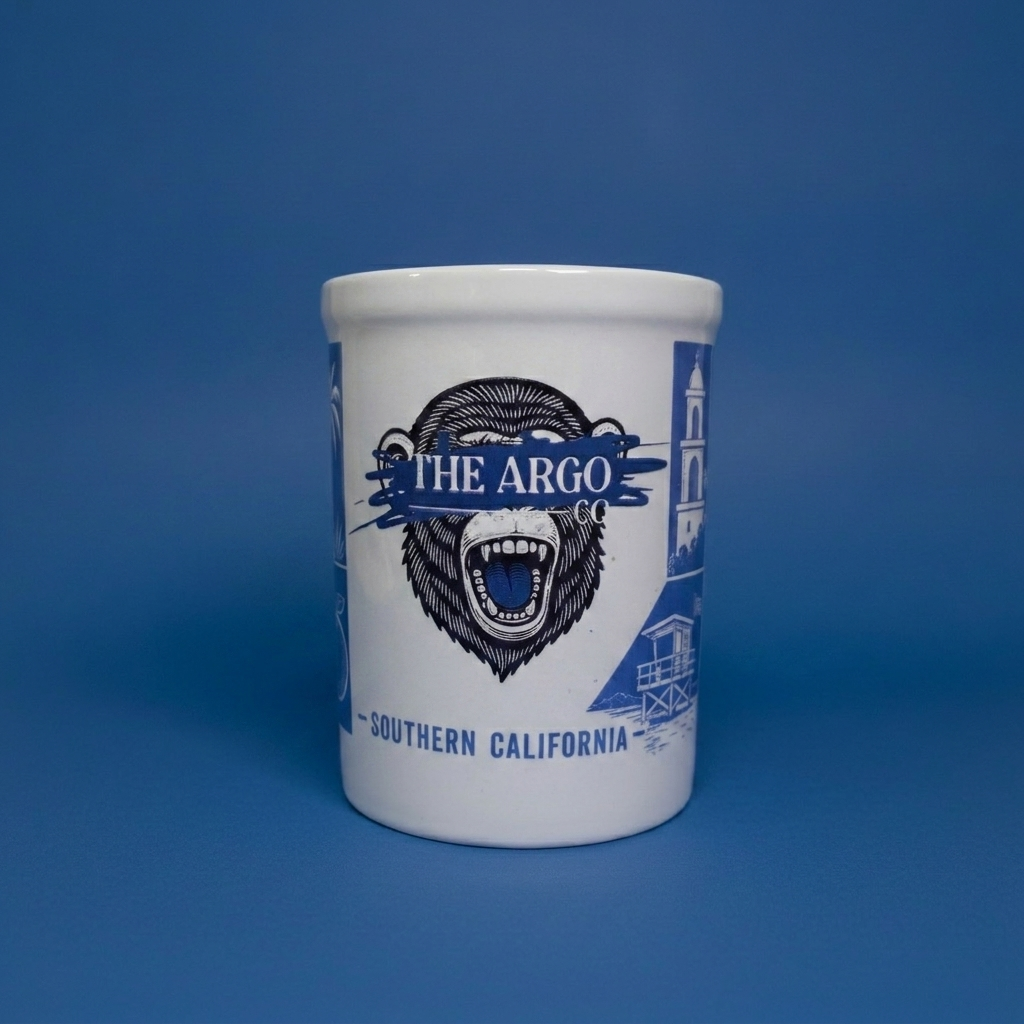Blue Monkey Mug Front