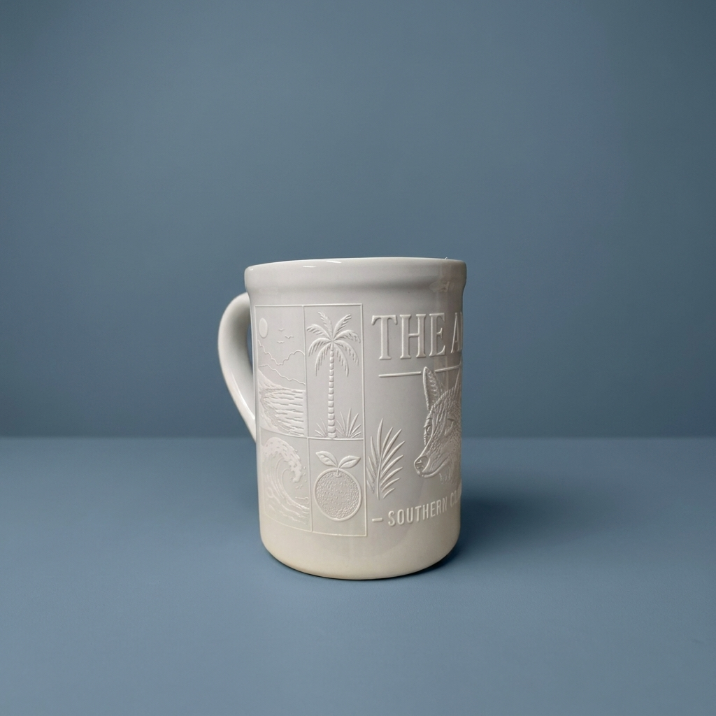 Embossed Fox Mug Left